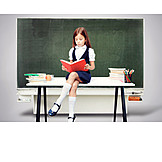   School, Education, Reading, Schoolgirl