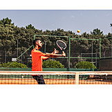   Tennisplatz, Tennisball, Tennisspieler, Tennisspielen