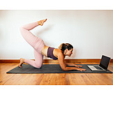   Yoga, Online, Dehnen, üben, Unterricht, Workout, Yogamatte
