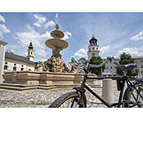   Fahrrad, Stadtrundfahrt, Residenzbrunnen