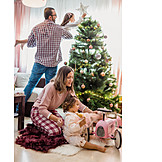   Zuhause, Weihnachten, Familie, Weihnachtsbaum