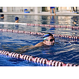   Aktiver Senior, Schwimmer, Schwimmbahn, Schwimmsport