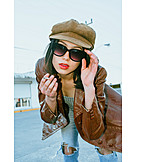   Woman, Fashion, Sunglasses, Cigarette, Cool, Style