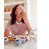   Teenager, Happy, Enjoy, Muffin