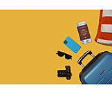   Reisepass, Verreisen, Gepäck, Reisekoffer, Sommerurlaub