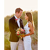   Glücklich, Strand, Hochzeit, Hochzeitsfoto