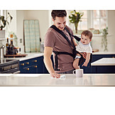   Father, Cleaning, House Work, Son, Sling