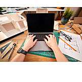   Typing, Laptop, Desk, Architect