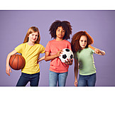   Boy, Girl, Soccer, Together, Friends, Basketball, Baseball