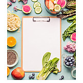   Textfreiraum, Gesunde Ernährung, Obst, Gemüse