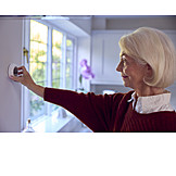   Senior, Home, Heating, Control, Smart Home