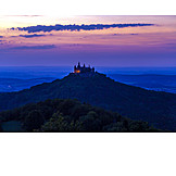   Sunset, Hohenzollern castle