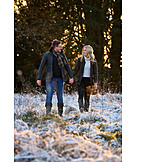   Couple, Nature, Winter Walk