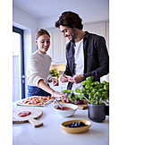   Couple, Cooking, Together, Dinner