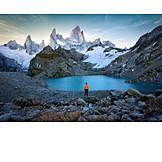   Mountain Range, Mountain, Patagonia, Traveler
