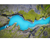   Fluss, Island, Drohnenflug