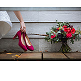   Wedding, Bouquet, High Heels, Moving House