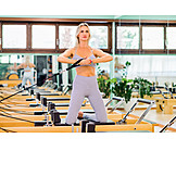   Fitnessstudio, Pilates, Workout, Reformer Bed
