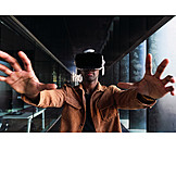   Hands, Virtual Reality, Explore, Outstretched, Cyberspace, Video Game, Head-mounted Display