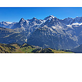   Mountains, Bernese Alps, Alpine Scenery
