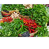   Lebensmittel, Chili, Markt, Küchenkraut
