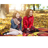   Herbst, Picknick, Schwestern