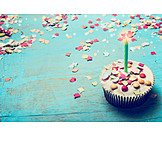   Geburtstag, Muffin, Geburtstagskerze