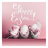   Osterkarte, Happy Easter