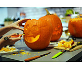   Handicrafts, Pumpkin, Grimace, Halloween