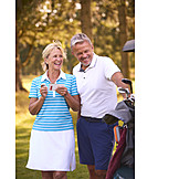   Golfsport, Seniorenpaar