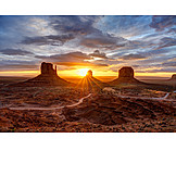   Sunset, Monument Valley