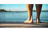   Lake, Pier, Feet